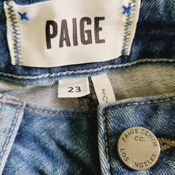 NWT PAIGE Jax knee short mid-rise short jeans, transcend vintage - Picture 5 of 7